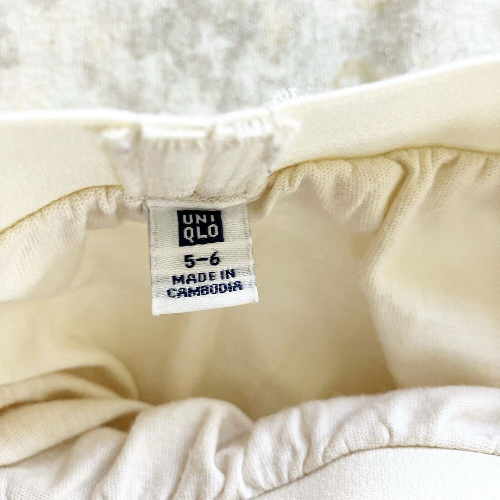 Uniqlo Girls 5-6 Tutu Skirt Ivory Cream Off White Dressy Winter Party - Picture 3 of 6